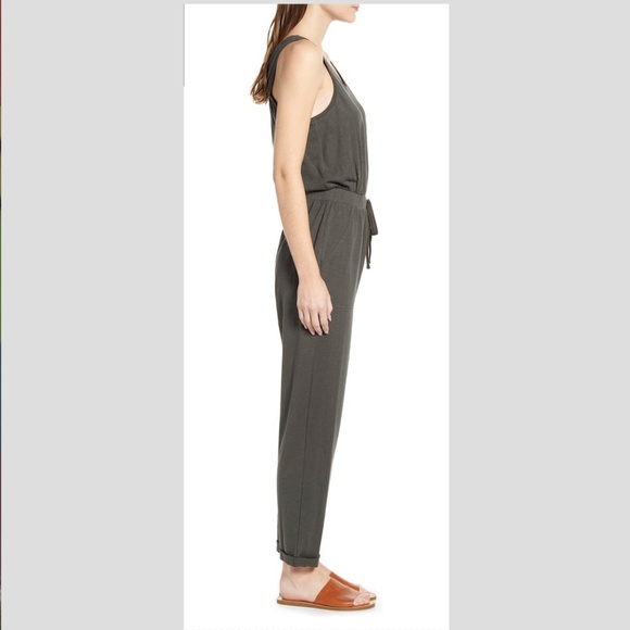 Caslon Solid Sleeveless Slub Jumpsuit - Picture 3 of 4